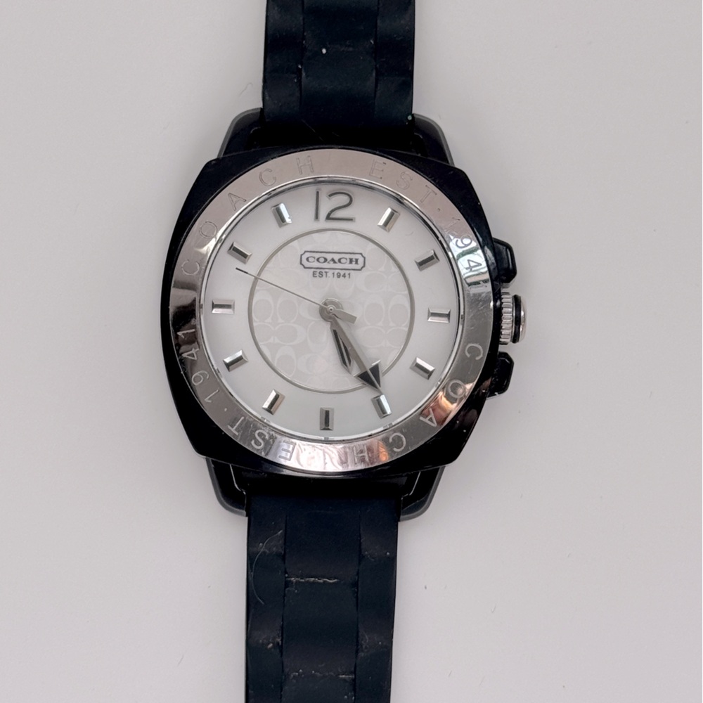 Coach Black and Silver Timepiece